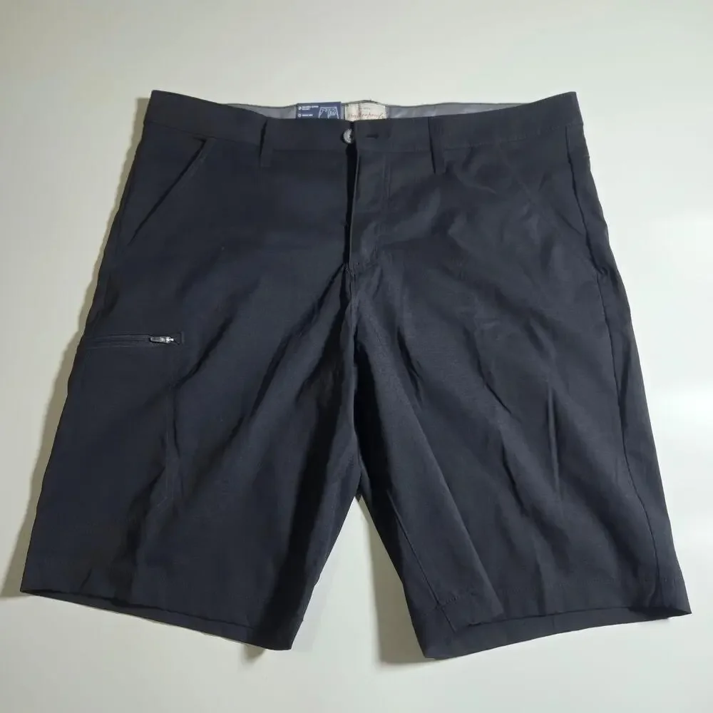 Weatherproof Vintage Shorts Mens 36 Black Quick Dry Performance Stretch Chino